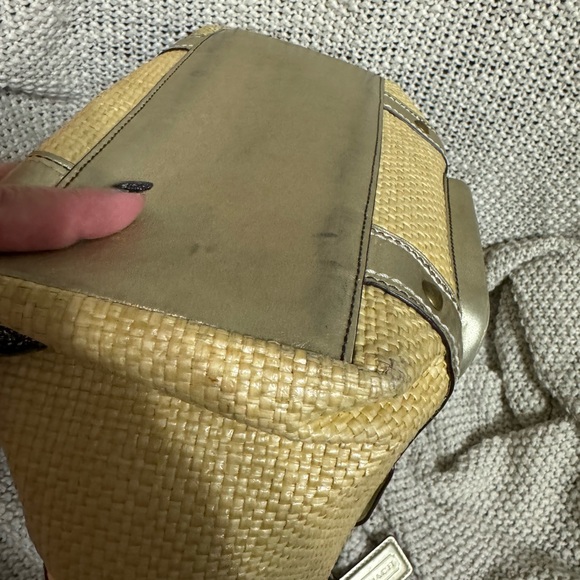 Coach Legacy Womens Natural Woven Canvas Tote Shoulder Handbag Purse - Picture 8 of 13